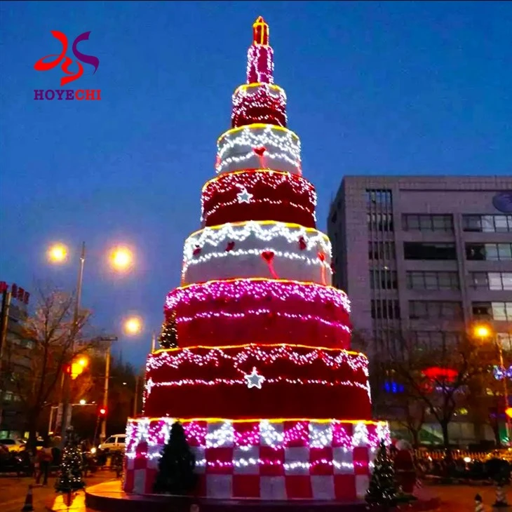 LED stórt jólatré útiskreytingar