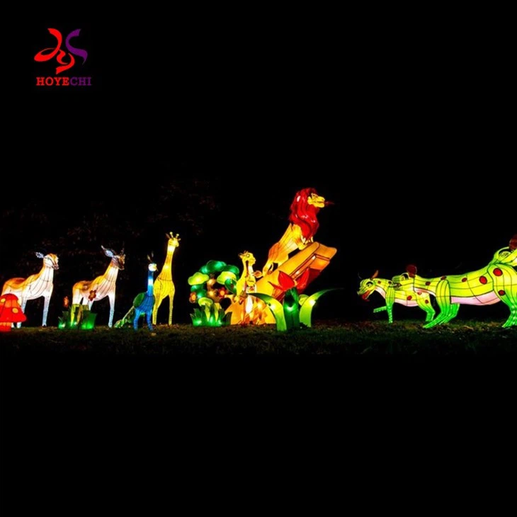 Chinese New Year Festival Lanterns Decoration With Lights For Theme Park Zoo Decor