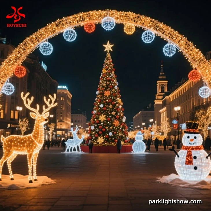 HOYECHI Customized Giant LED Christmas Tree With Decorations best